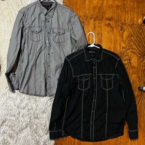 INC International Concepts Black and Gray Shirt Bundle